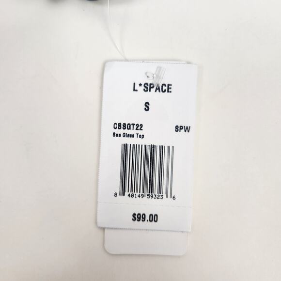 L*Space Sea Glass Bikini Top Blue Purple White Size Small NWT - Picture 4 of 5